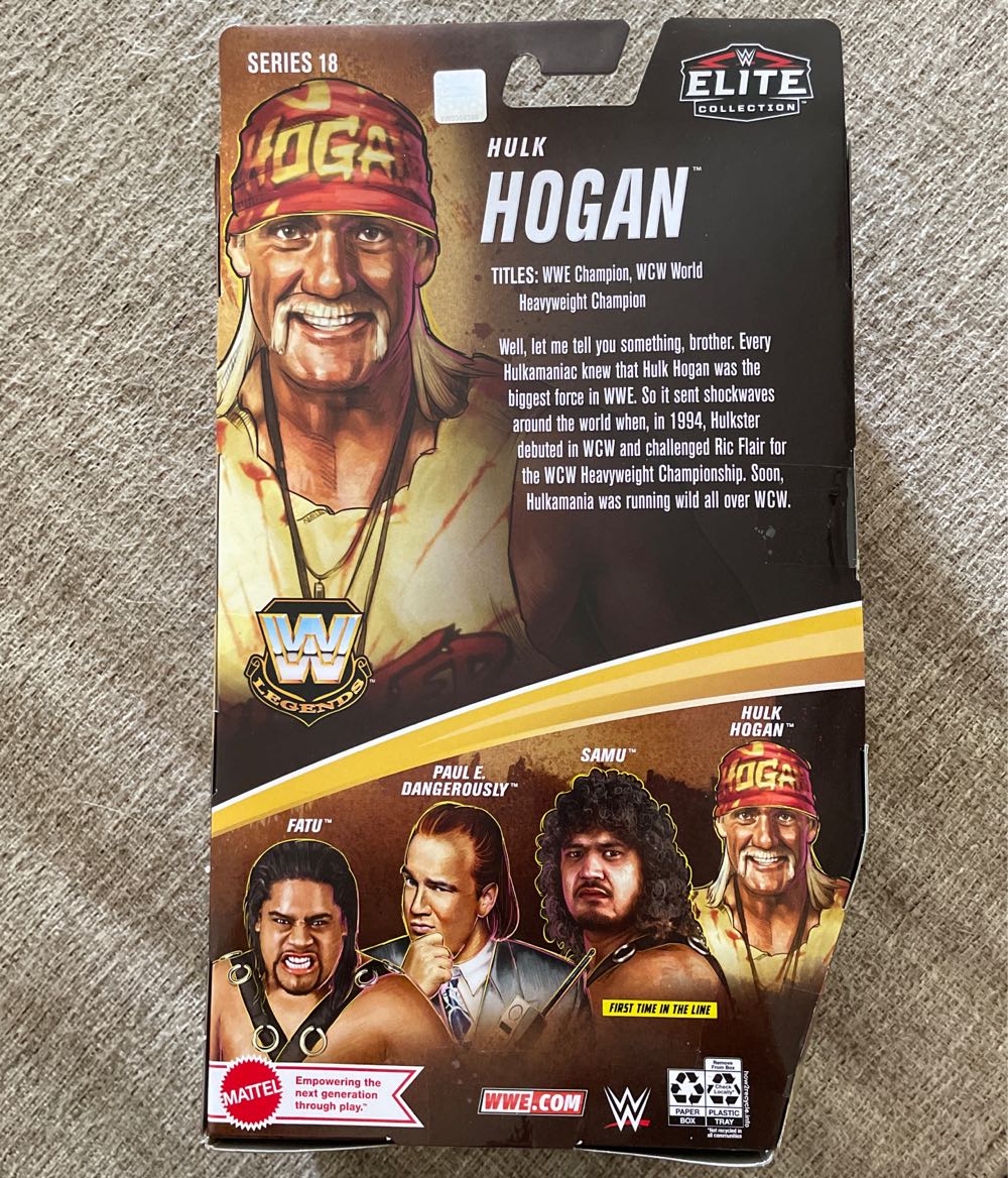 Hulk Hogan (Elite) - Mattel (WWE Legends Series 18) action figure collectible [Barcode 194735117321] - Main Image 2