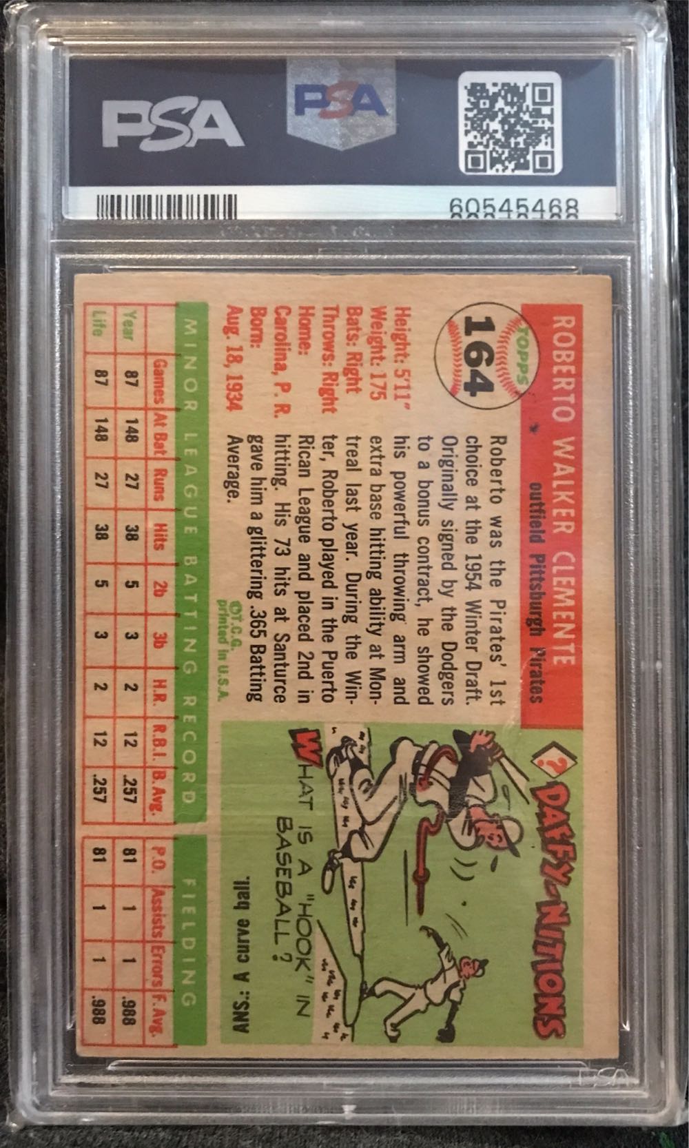 Robeto Clemente 1955 Topps - Topps (Baseball) action figure collectible - Main Image 2