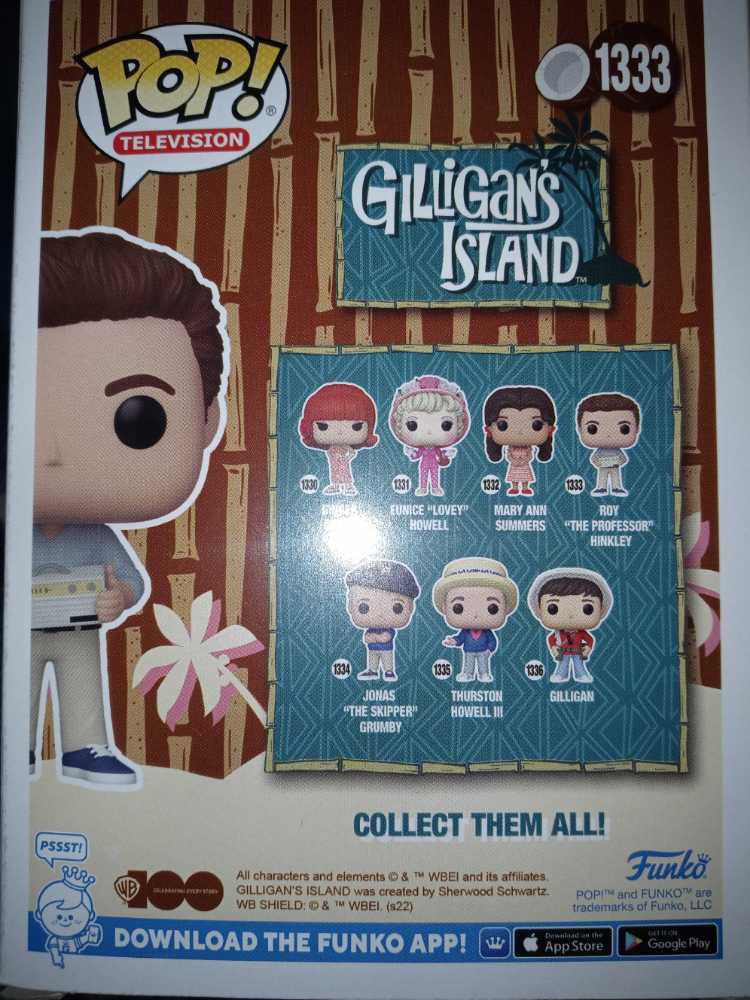 Gilligan’s Island 1333 Roy "The Professor” Hinkley With Radio  - Funko (Gilligan’s Island) (Gilligan’s Island) action figure collectible [Barcode 889698707633] - Main Image 2