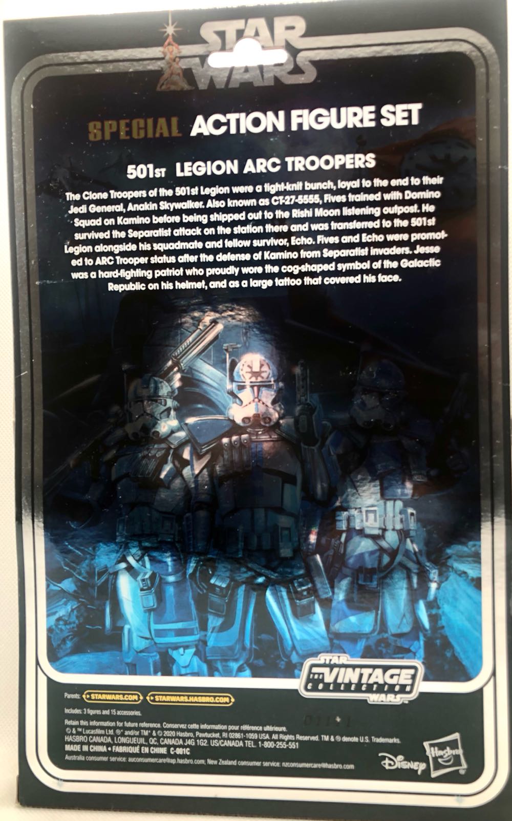 (D) 501st Legion Arc Trooper Set - Hasbro (Star Wars The Vintage Collection) (Star Wars) action figure collectible - Main Image 2