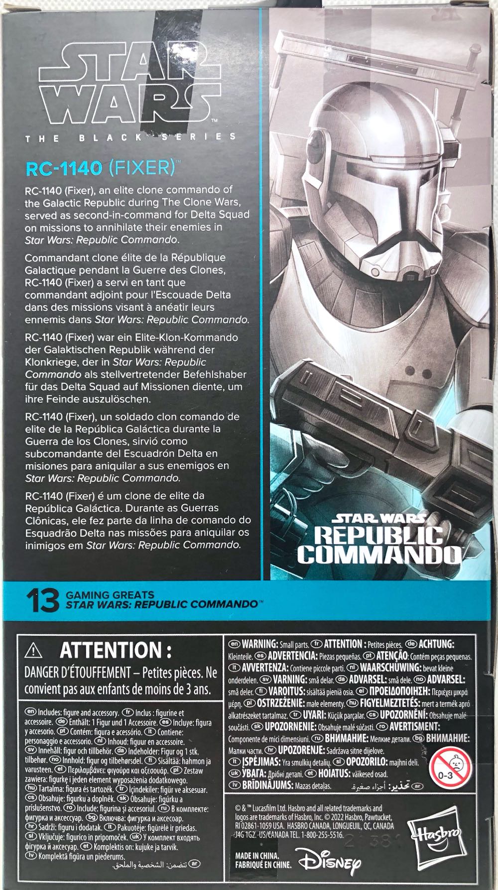 RC-1140 (FIXER) Gaming Greats - Hasbro (Star Wars Black 6”) (Star Wars) action figure collectible - Main Image 2