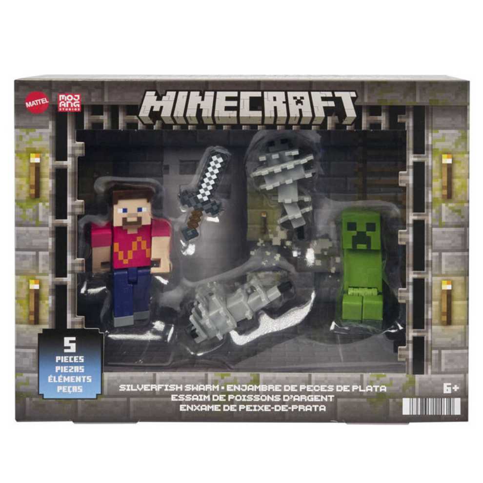 Minecraft Silverfish Swarm - Mattel Minecraft action figure collectible [Barcode 194735114610] - Main Image 1