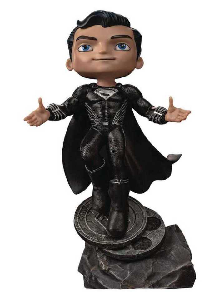 Iron Studios MíniCo Superman Black Suit (Justice League)  (Superman) action figure collectible [Barcode 609963128723] - Main Image 2