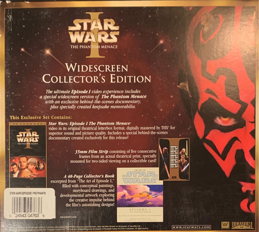 The Phantom Menace Widescreen Edition Boxed Set Vhs - Lucasfilm Ltd. (Phantom Menace) action figure collectible [Barcode 024543047636] - Main Image 2