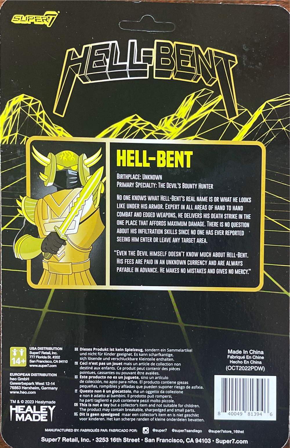 Hell Bent Vac Metal Reaction Figures - Super 7 action figure collectible [Barcode 840049813946] - Main Image 2