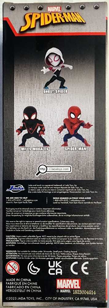Jada Toys Marvel Metalfigs 2.5” Spider-Man (Peter Parker), (Miles Morales), Venom (Target Exclusive 3-Pack) - JADA TOYS, Inc. (Marvel Comics: Spider-Man JADA Metalfigs) action figure collectible [Barcode 801310345672] - Main Image 2