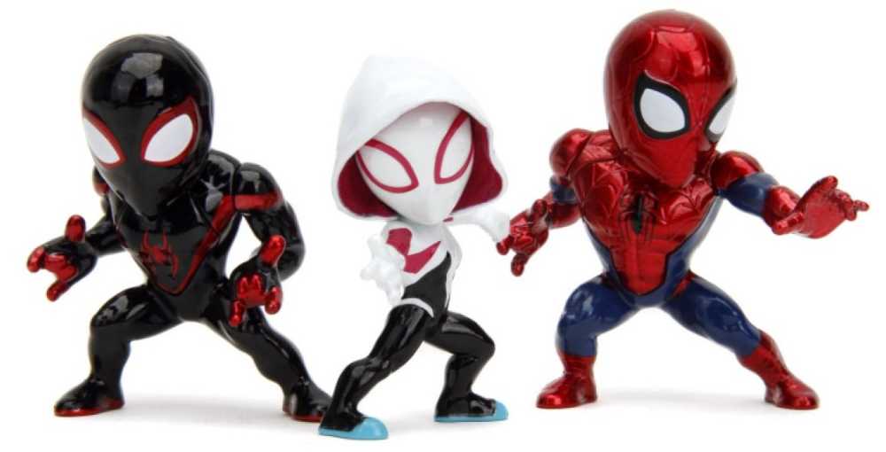Jada Toys Marvel Metalfigs 2.5” Spider-Man (Peter Parker), (Miles Morales), Venom (Target Exclusive 3-Pack) - JADA TOYS, Inc. (Marvel Comics: Spider-Man JADA Metalfigs) action figure collectible [Barcode 801310345672] - Main Image 3