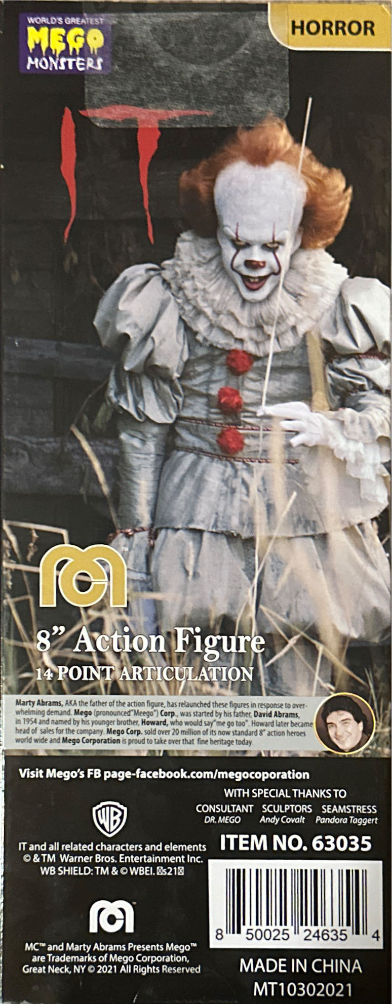 Pennywise - Mego Monsters (IT) action figure collectible [Barcode 850025246354] - Main Image 2