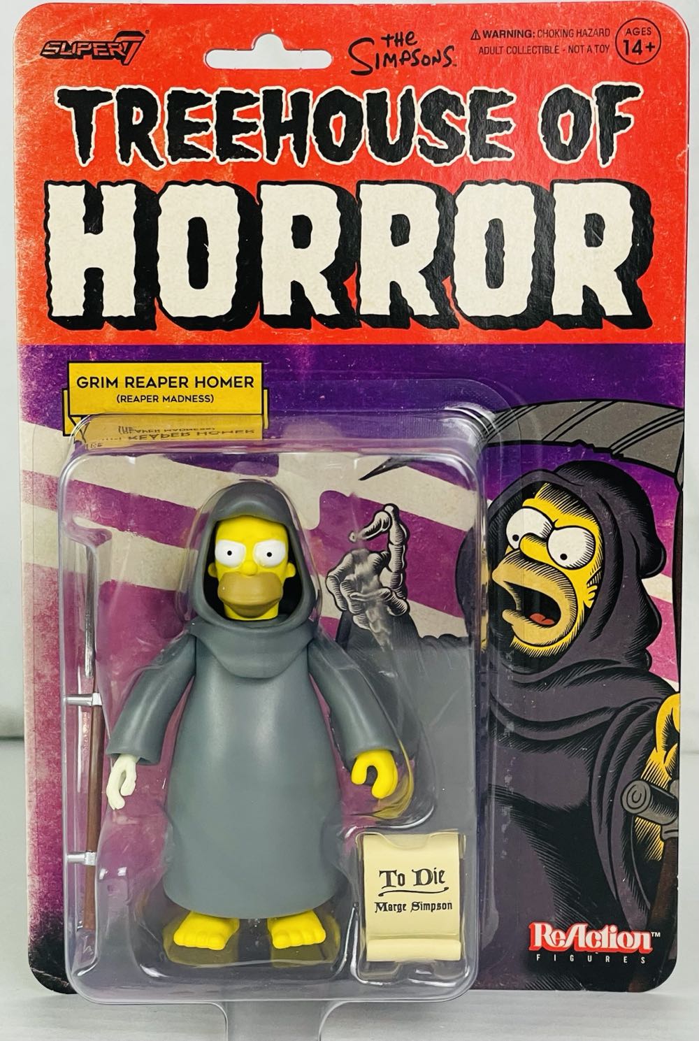 ReAction - Grim Reaper Homer - Super 7 (ReAction) (The Simpsons: Treehouse of Horror) action figure collectible [Barcode 840049824263] - Main Image 2