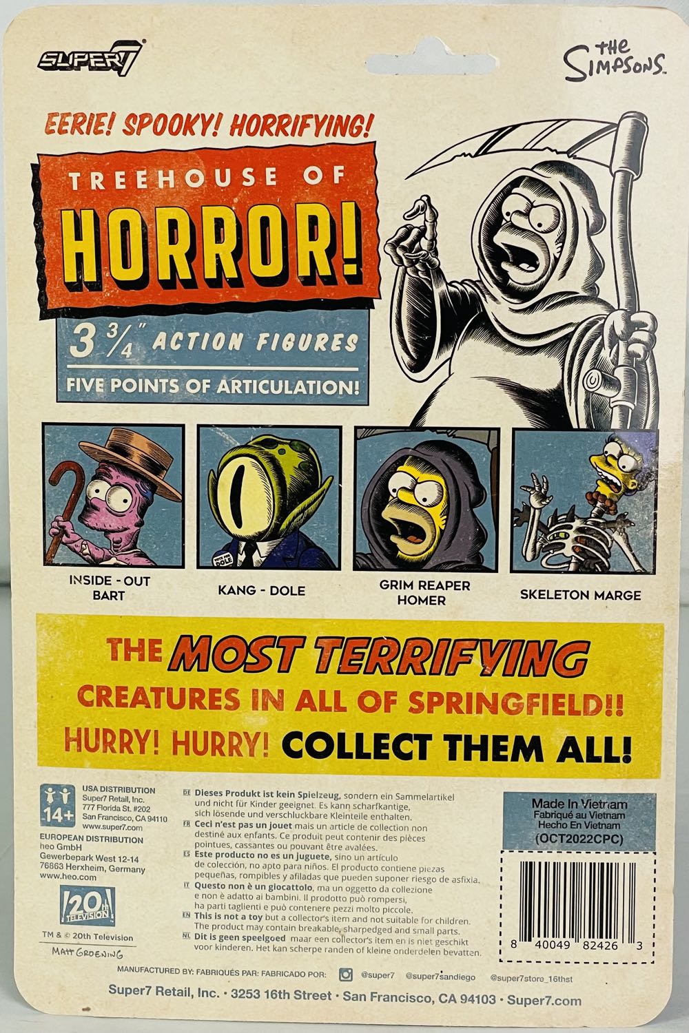 ReAction - Grim Reaper Homer - Super 7 (ReAction) (The Simpsons: Treehouse of Horror) action figure collectible [Barcode 840049824263] - Main Image 3