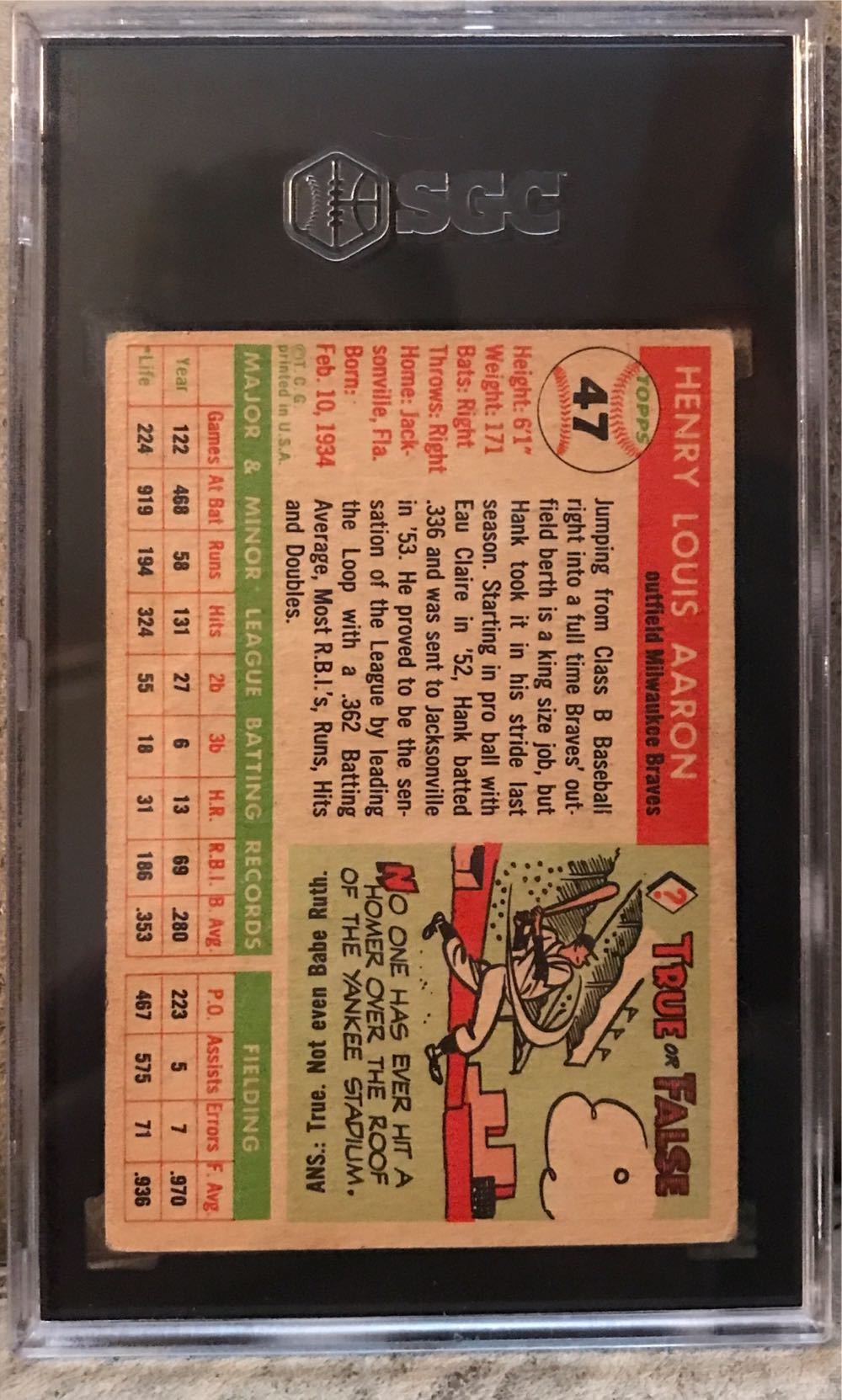 Hank Aaron 1955 Topps  - Topps (Baseball) action figure collectible - Main Image 2