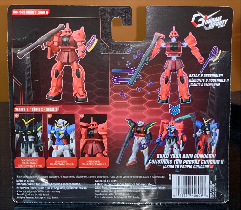 MS-06S Char’s Zaku II - Ban Dai (Mobile Suit Gundam) action figure collectible [Barcode 045557406080] - Main Image 3