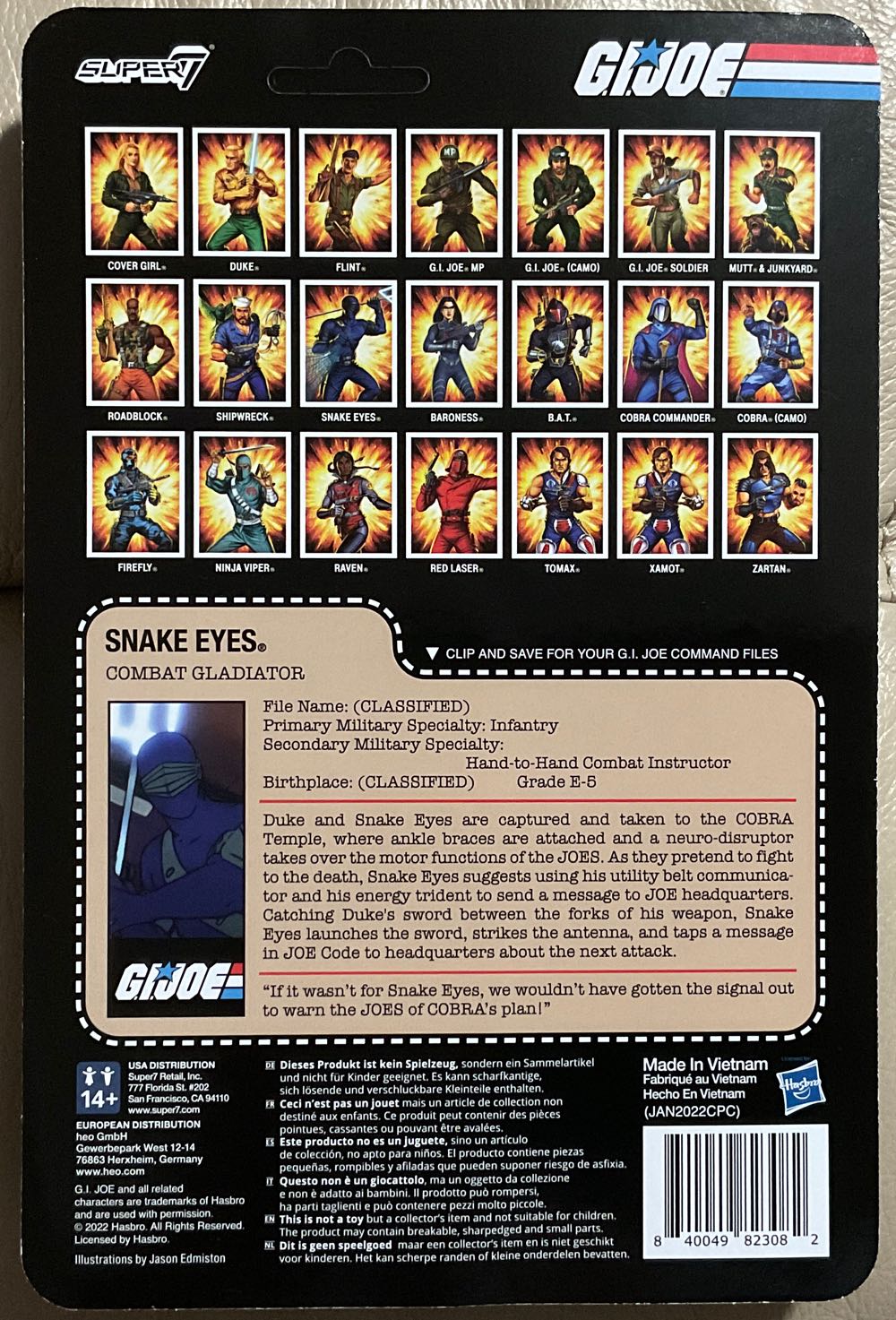 G.I. Joe (Super7) - Snake Eyes - Hasbro (G.I. Joe (Super7)) action figure collectible - Main Image 2