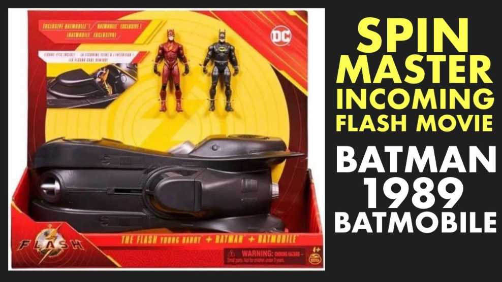 Spinmaster Batmobile w/ The Flash Young Barry & Batman - Spin Master (The Flash (Movie)) action figure collectible [Barcode 778988436110] - Main Image 4