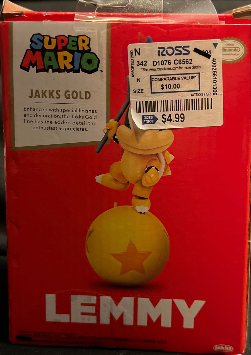 Lemmy Koopa - Jakks Pacific, Inc (Super Mario Jakks Gold) action figure collectible [Barcode 192995411951] - Main Image 2