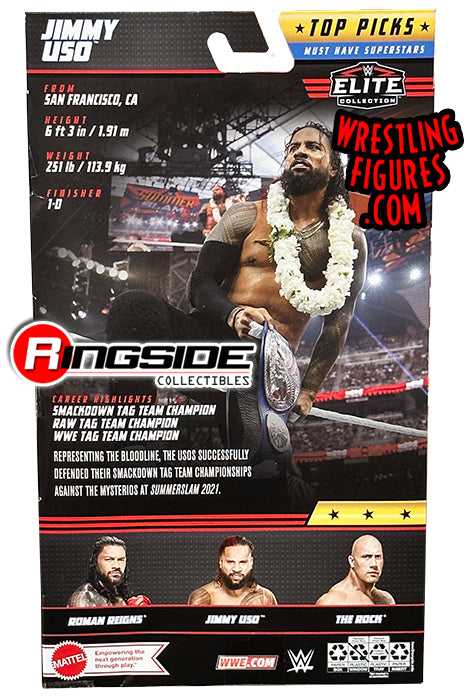 Jimmy Uso Elite Top Picks - Mattel (WWE Elite Collection Top Picks) action figure collectible [Barcode 194735105656] - Main Image 2