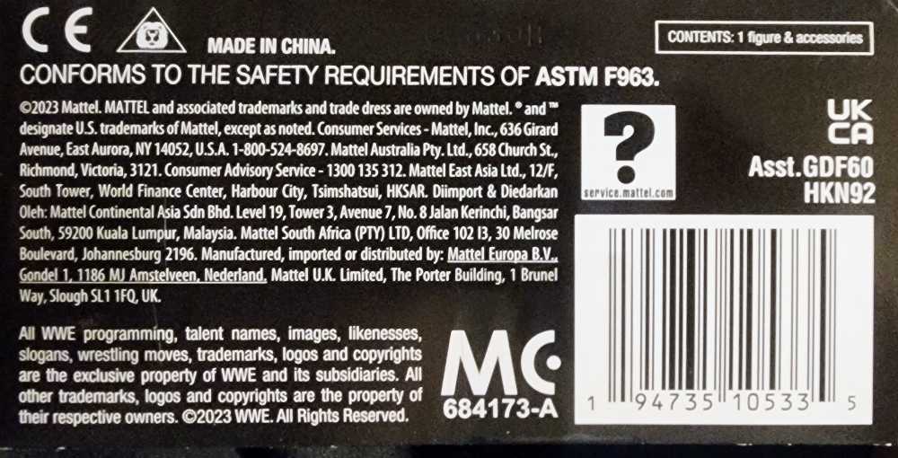 Austin Theory - Mattel (WWE Elite Collection - Series 102) action figure collectible [Barcode 194735105335] - Main Image 4