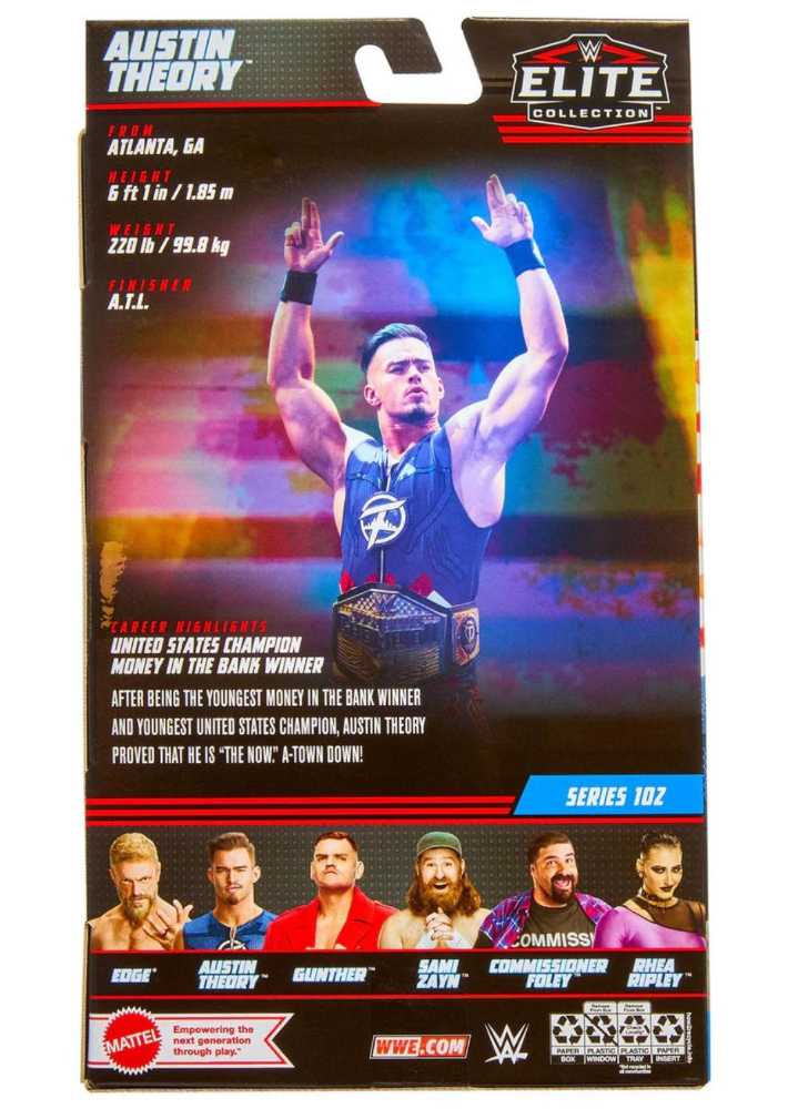 Austin Theory Elite 102 ( Chase ) - Mattel (WWE Elite Collection - Series 102) action figure collectible [Barcode 194735105335] - Main Image 2