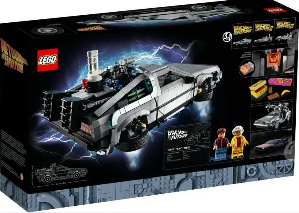 Back To The Future Time Machine Lego Icons 10300 Model Car Building Kit Based On The Delorean From The Iconic Movie Perfect Father’s Day Build For Dads Who Love To Create - Lego (Back To The Future) action figure collectible [Barcode 673419355964] - Main Image 2