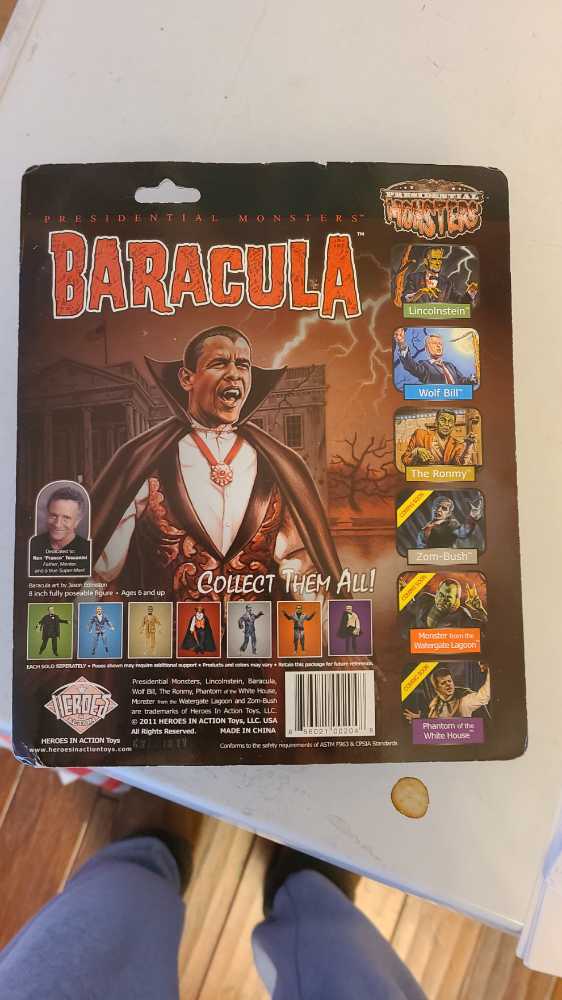 Presidential Monsters Baracula Doll - Heroes In Action Toys action figure collectible [Barcode 856021002048] - Main Image 2