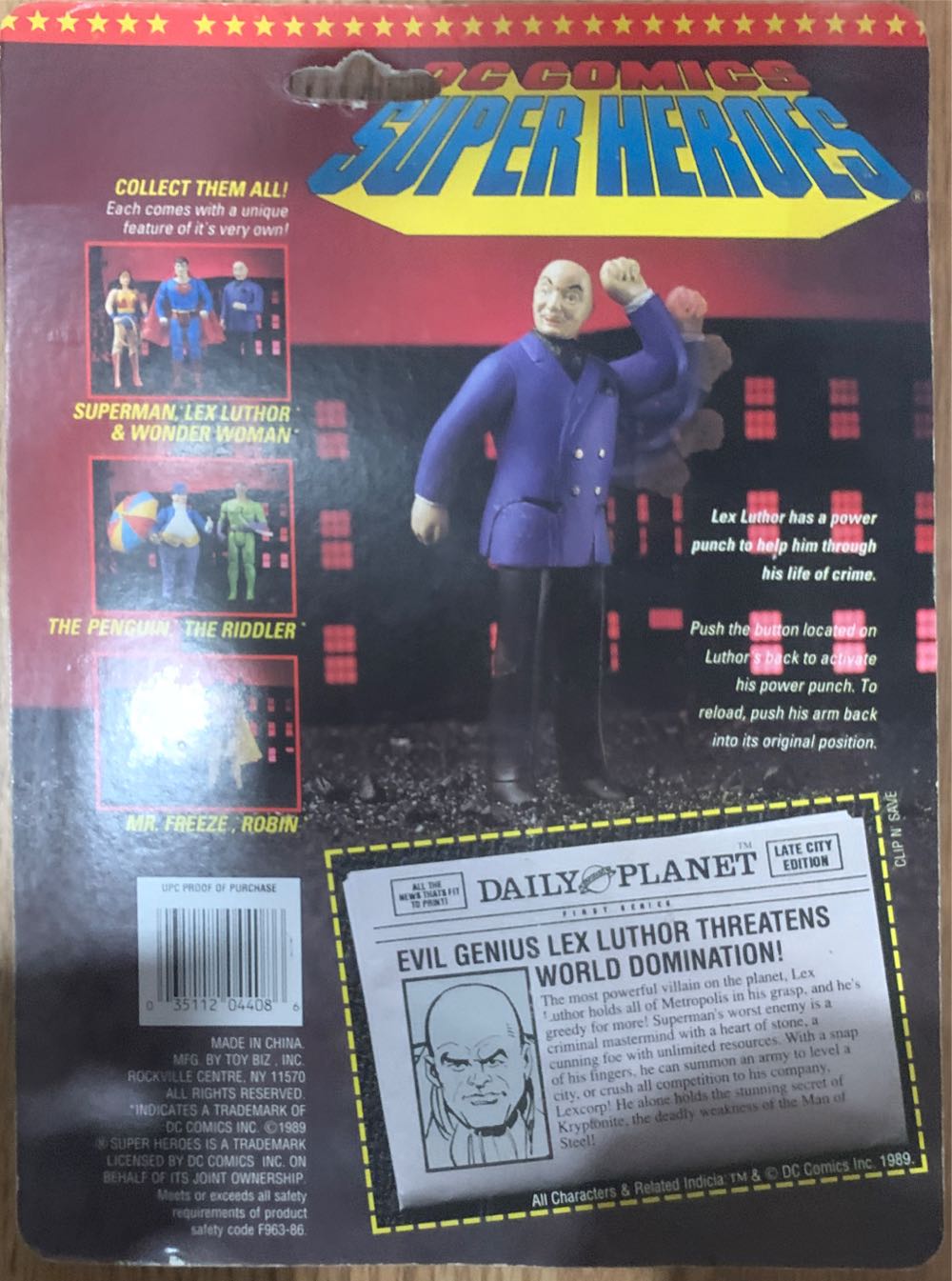 Lex Luthor - Toy Biz (DC Comics Super Heroes) action figure collectible [Barcode 035112044086] - Main Image 2