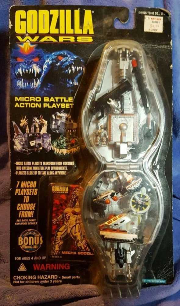 Godzilla Micro Battle Playsets - Godzilla VS. Mechagodzilla in Mechagodzilla Defense Base - Trendmasters (Godzilla) action figure collectible - Main Image 3