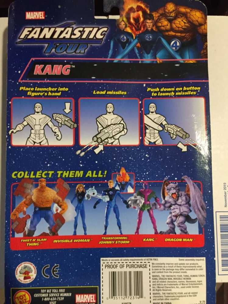Toybiz Fantastic Four Classics Kang  action figure collectible [Barcode 035112723141] - Main Image 3