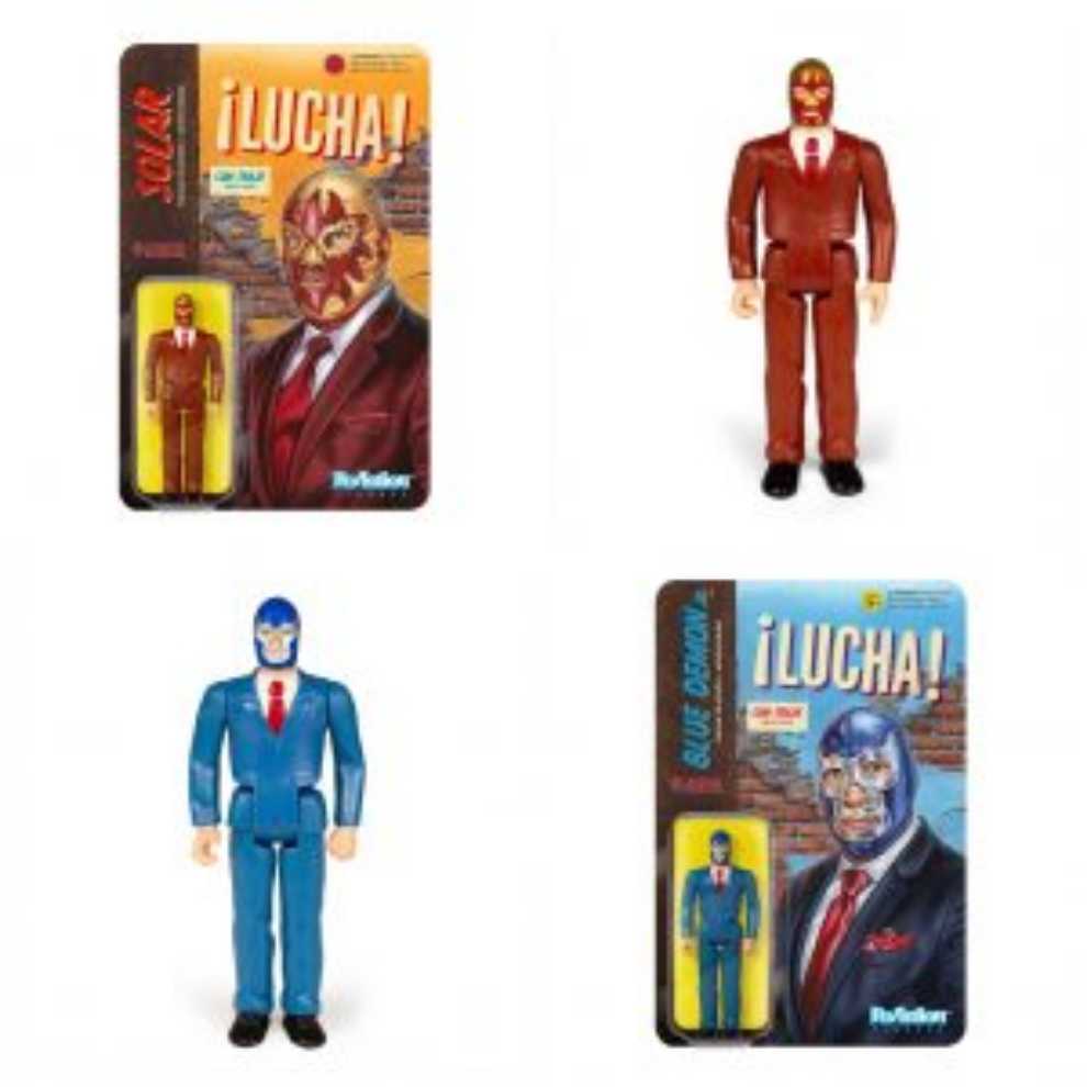 Super7 ReAction ILucha Blue Demon With Suit  action figure collectible [Barcode 125100003215] - Main Image 3