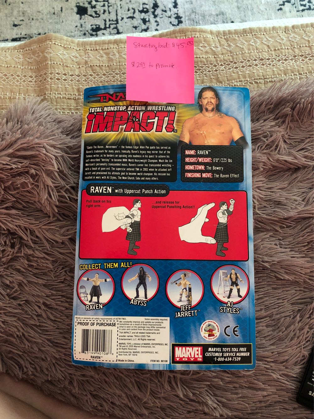 Raven (Basic) - TNA (Total Nonstop Action Wrestling Impact!) action figure collectible [Barcode 883199901088] - Main Image 2