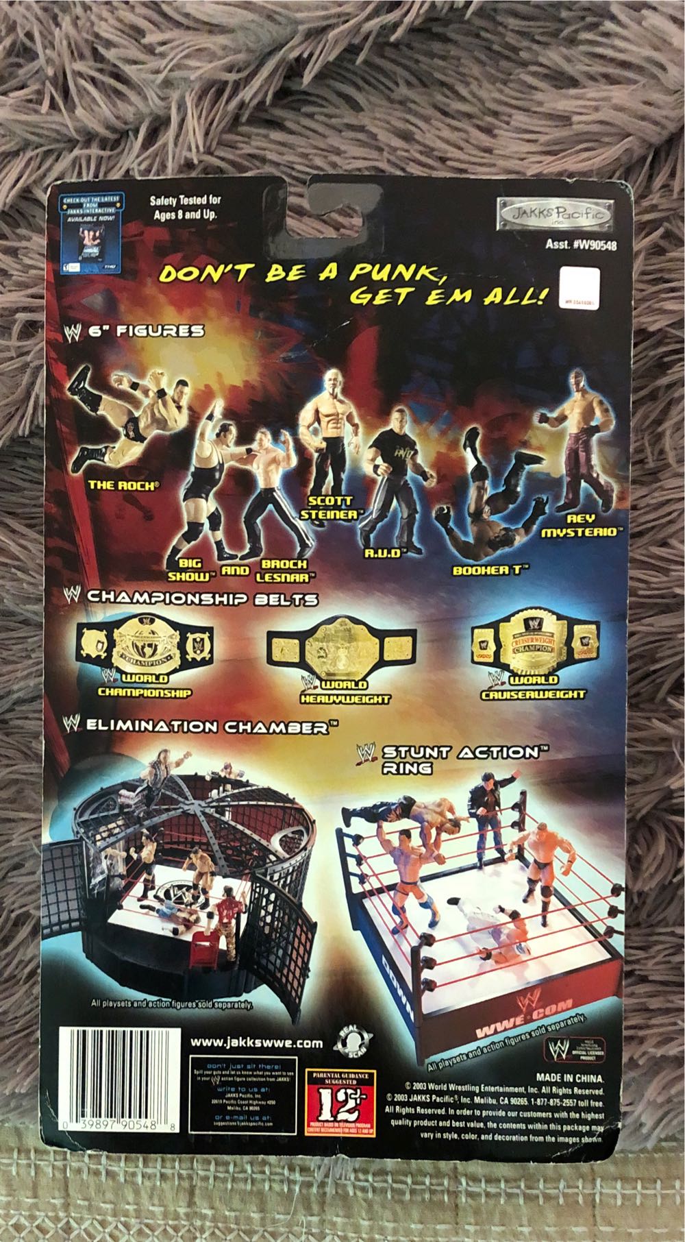 Brock Lesnar (Basic?) - Jakks Pacific (Off The Ropes) action figure collectible [Barcode 039897905488] - Main Image 2