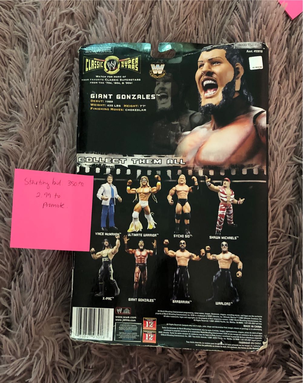 Giant Gonzales (Classic Super Stars) - Jakks Pacific (Classic Super Stars) action figure collectible [Barcode 039897930183] - Main Image 2