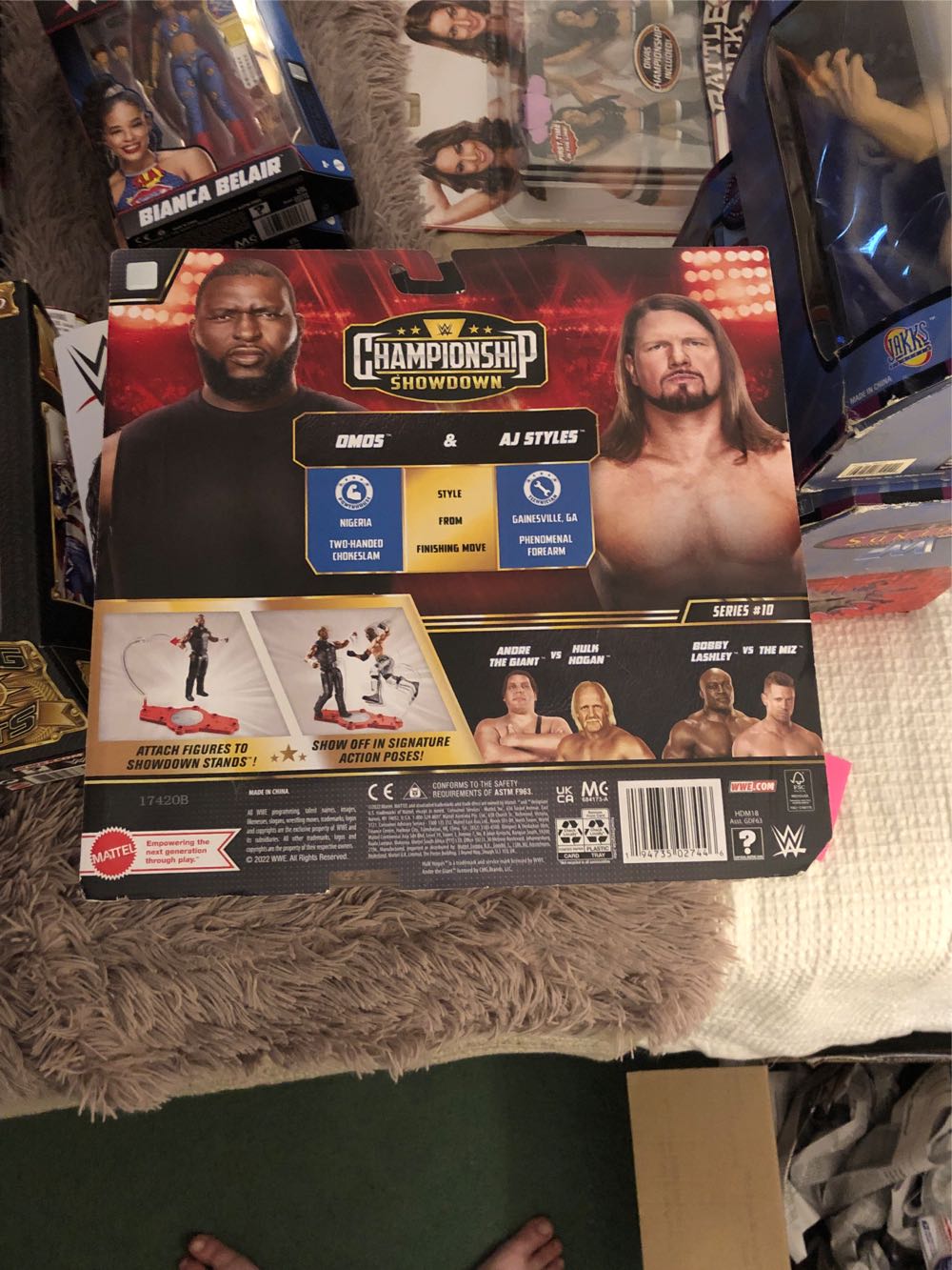 WWE Championship Showdown Omos and AJ Styles - Mattel (Championship Showdown) action figure collectible [Barcode 194735027446] - Main Image 2