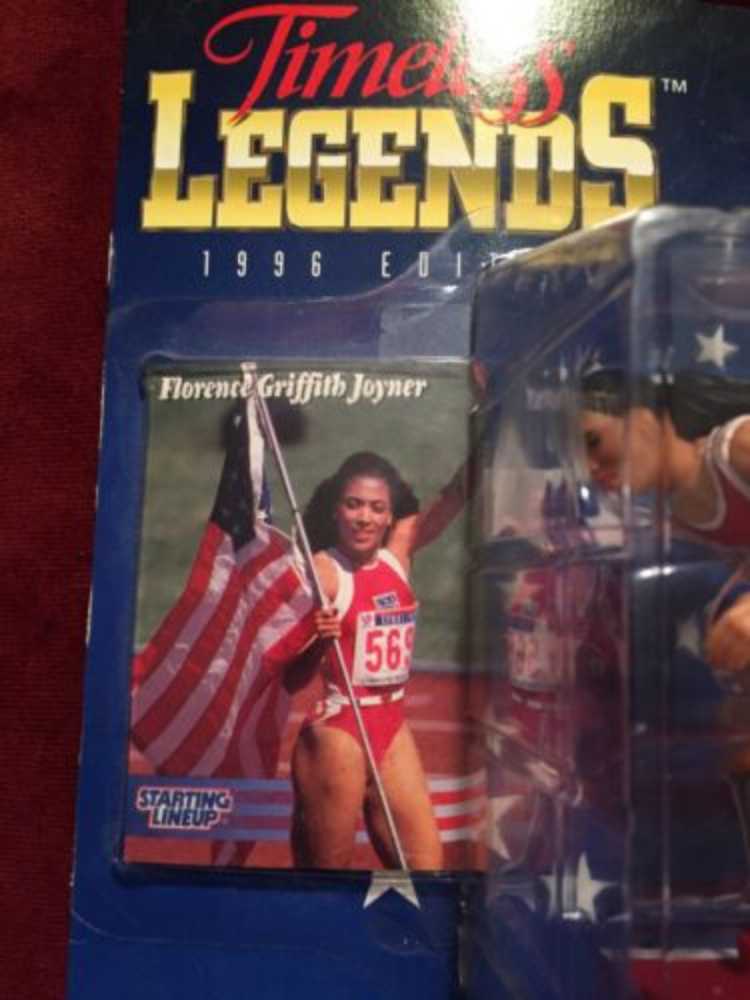 Kenner Starting Lineup Timeless Legends Florence Griffth Joyner (Flo Jo)  Olympic Runner Trading Card Limited Edition Collectible - Kenner (Starting Lineups: Timeless Legends) action figure collectible [Barcode 076281689944] - Main Image 2