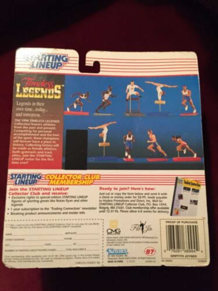 Kenner Starting Lineup Timeless Legends Florence Griffth Joyner (Flo Jo)  Olympic Runner Trading Card Limited Edition Collectible - Kenner (Starting Lineups: Timeless Legends) action figure collectible [Barcode 076281689944] - Main Image 3