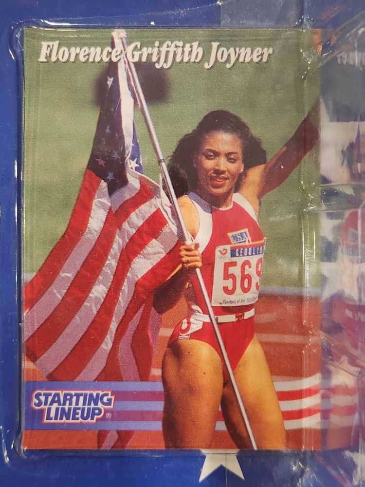 Kenner Starting Lineup Timeless Legends Florence Griffth Joyner (Flo Jo)  Olympic Runner Trading Card Limited Edition Collectible - Kenner (Starting Lineups: Timeless Legends) action figure collectible [Barcode 076281689944] - Main Image 4