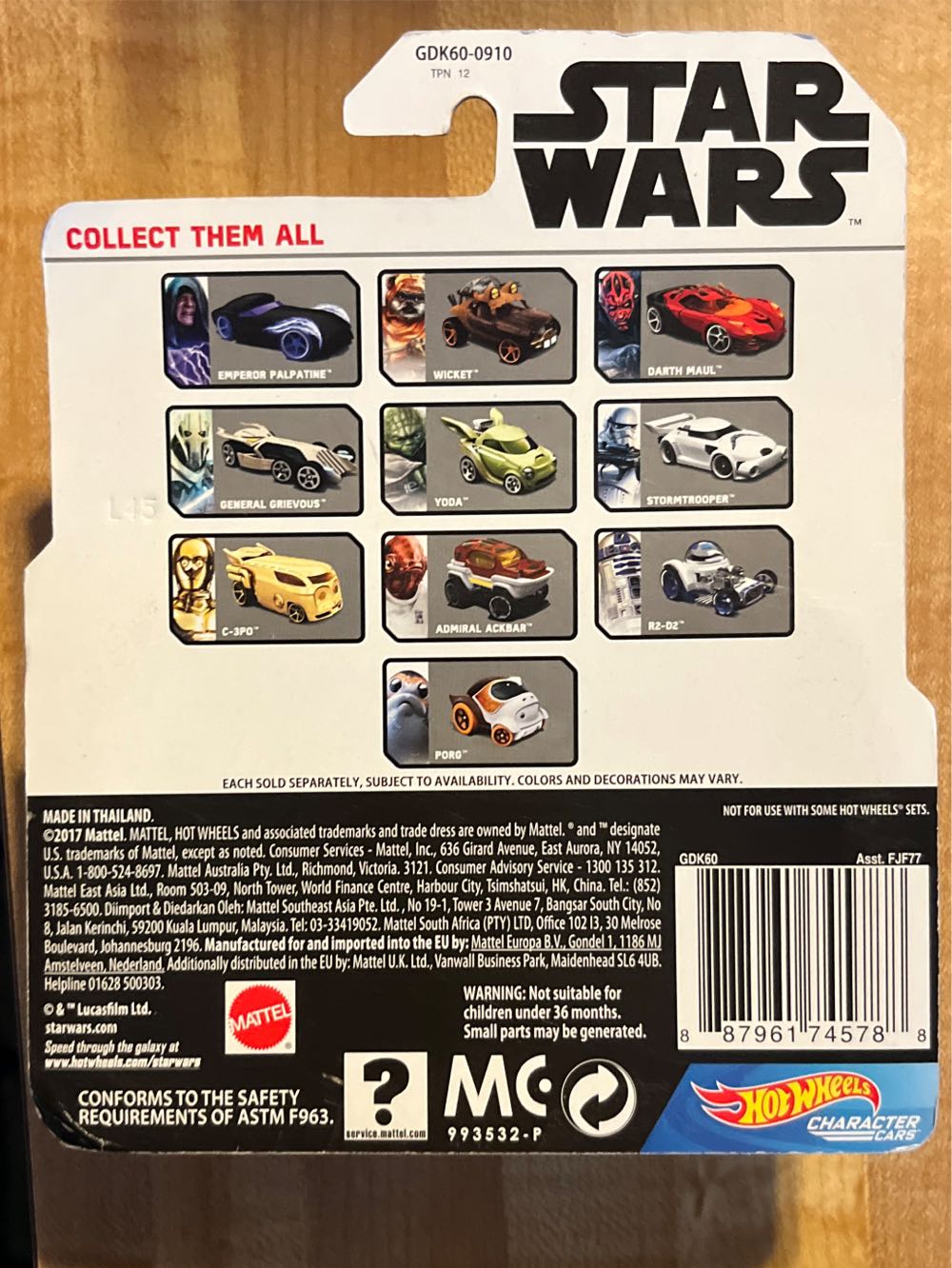 Hot Wheels Character Cars Obi-Wan - Mattell action figure collectible [Barcode 887961745788] - Main Image 2