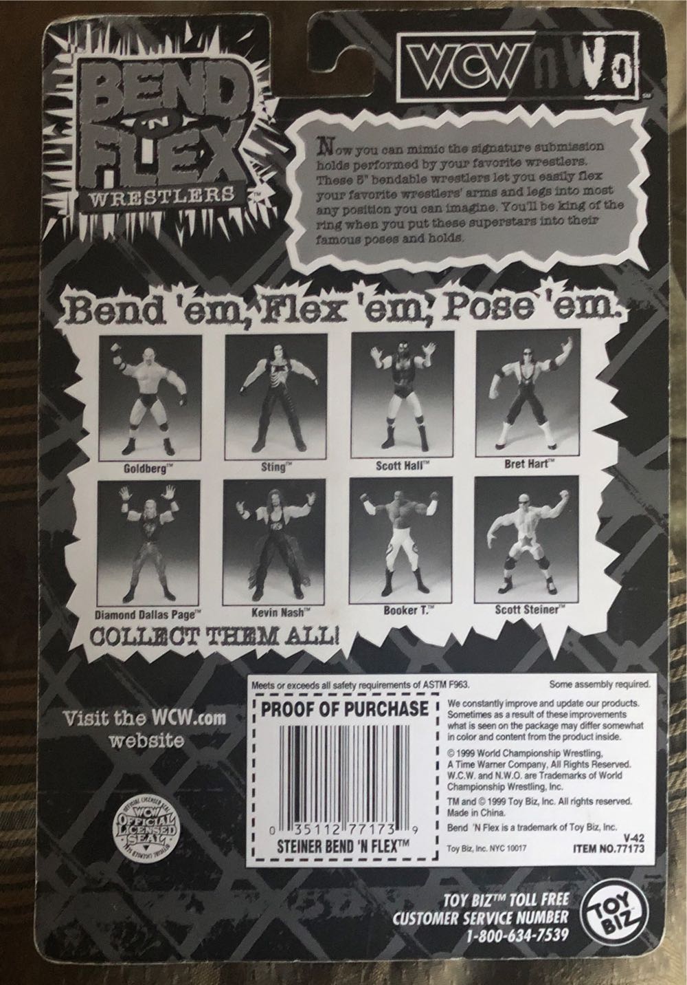 Scott Steiner - Toy Biz (WCW - Toy Biz) action figure collectible [Barcode 035112771739] - Main Image 2