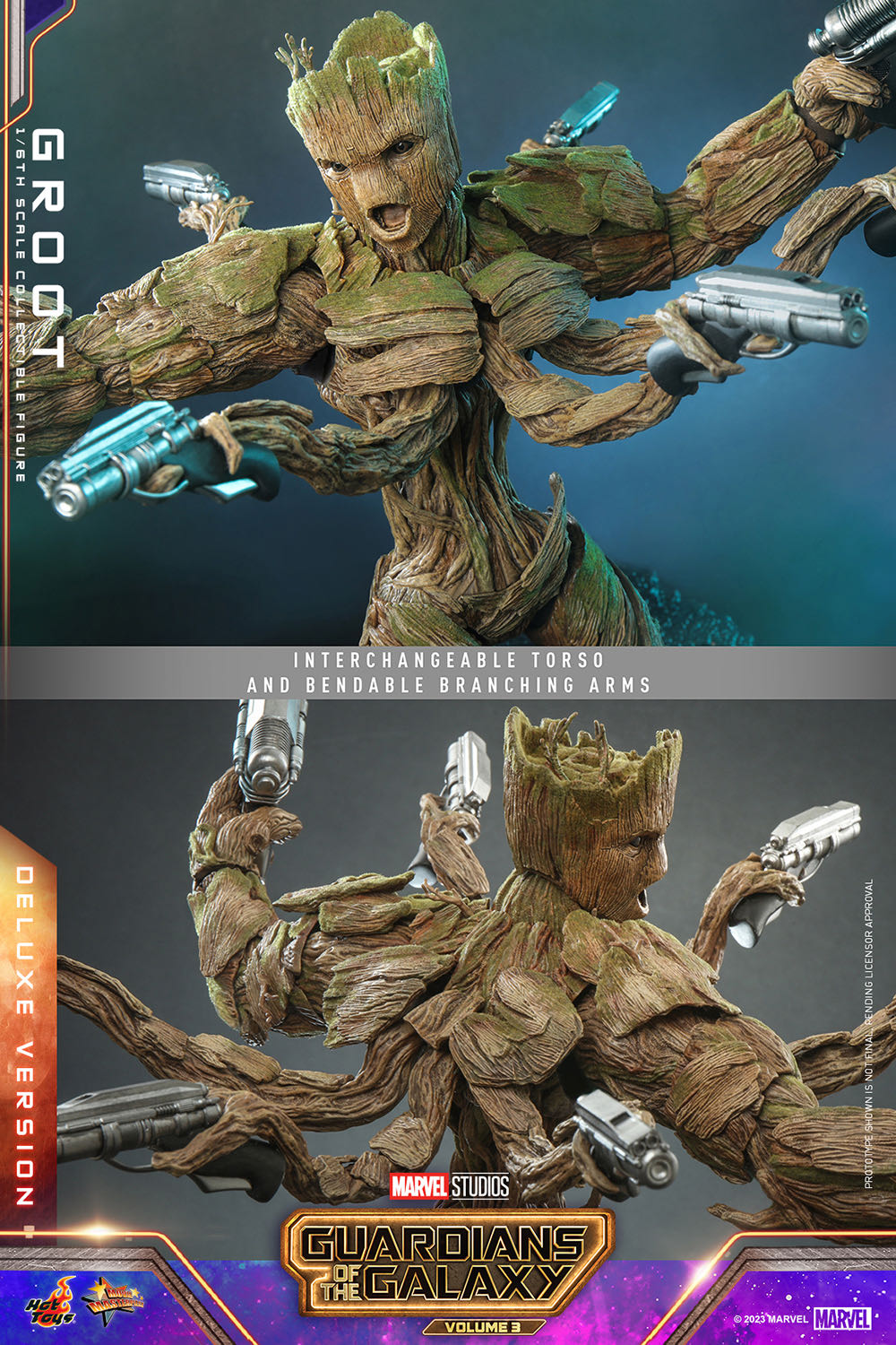 Hot Toys MMS 707 Guardians Of The Galaxy Vol. 3 Groot (Deluxe) - Hot Toys (Groot) action figure collectible - Main Image 2