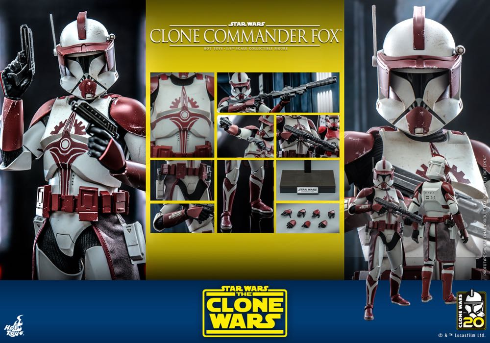 Hot Toys TMS 103 The Clone Wars Clone Commander Fox - Hot Toys (Commander Fox) action figure collectible - Main Image 2