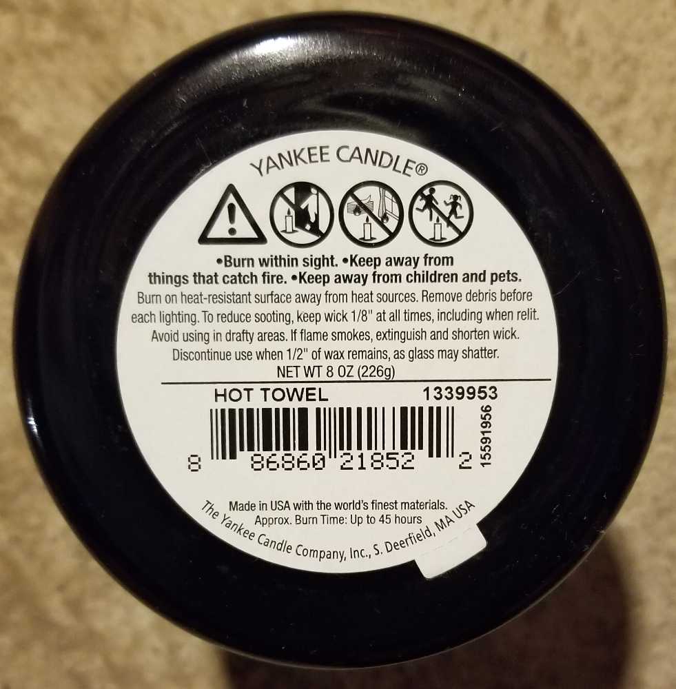 CANDLE: Man Candles Yankee Hot Towel Barber Shop 2015 - Yankee Candle (Man Candles) action figure collectible [Barcode 886860218522] - Main Image 2