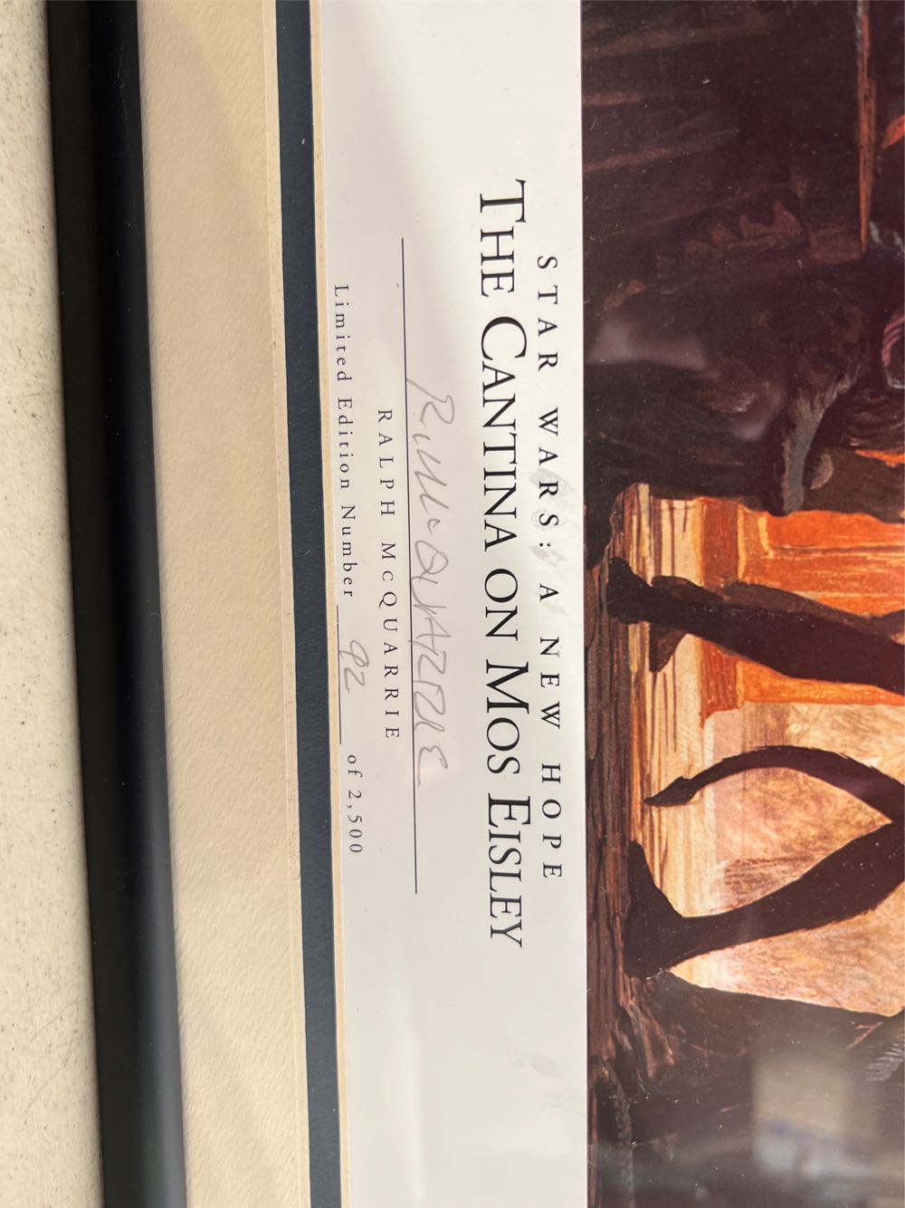 The Catina On Mos Eisley - Signed McQuarrie Art  action figure collectible - Main Image 2