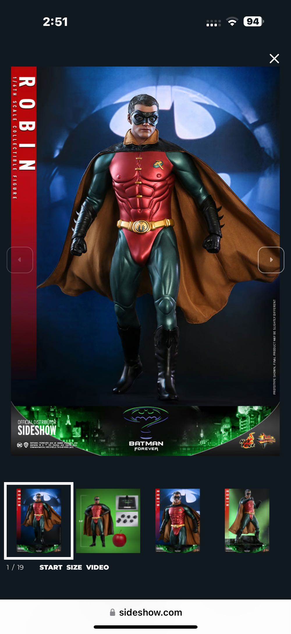Robin Batman Forever Hot Toys MMS 594 - Hot Toys (Batman Forever) action figure collectible [Barcode 4895228607379] - Main Image 2
