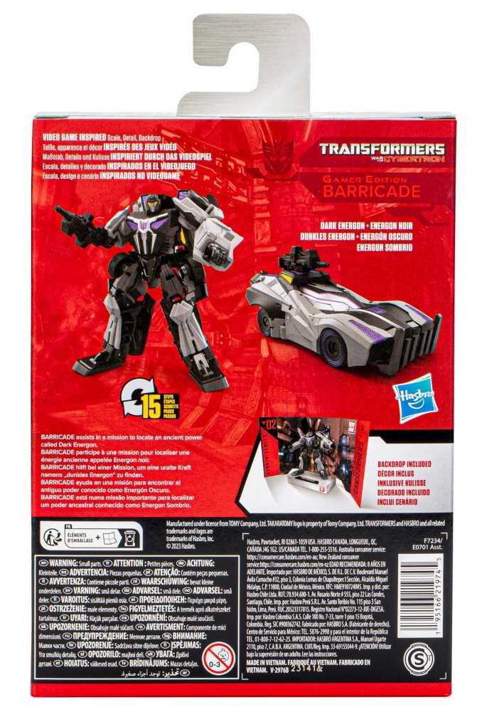 Transformers Studio Series Barricade Gamer Edition - Hasbro / Takara Tomy (Studio Series: Gamer Edition WFC) action figure collectible [Barcode 195166219745] - Main Image 2
