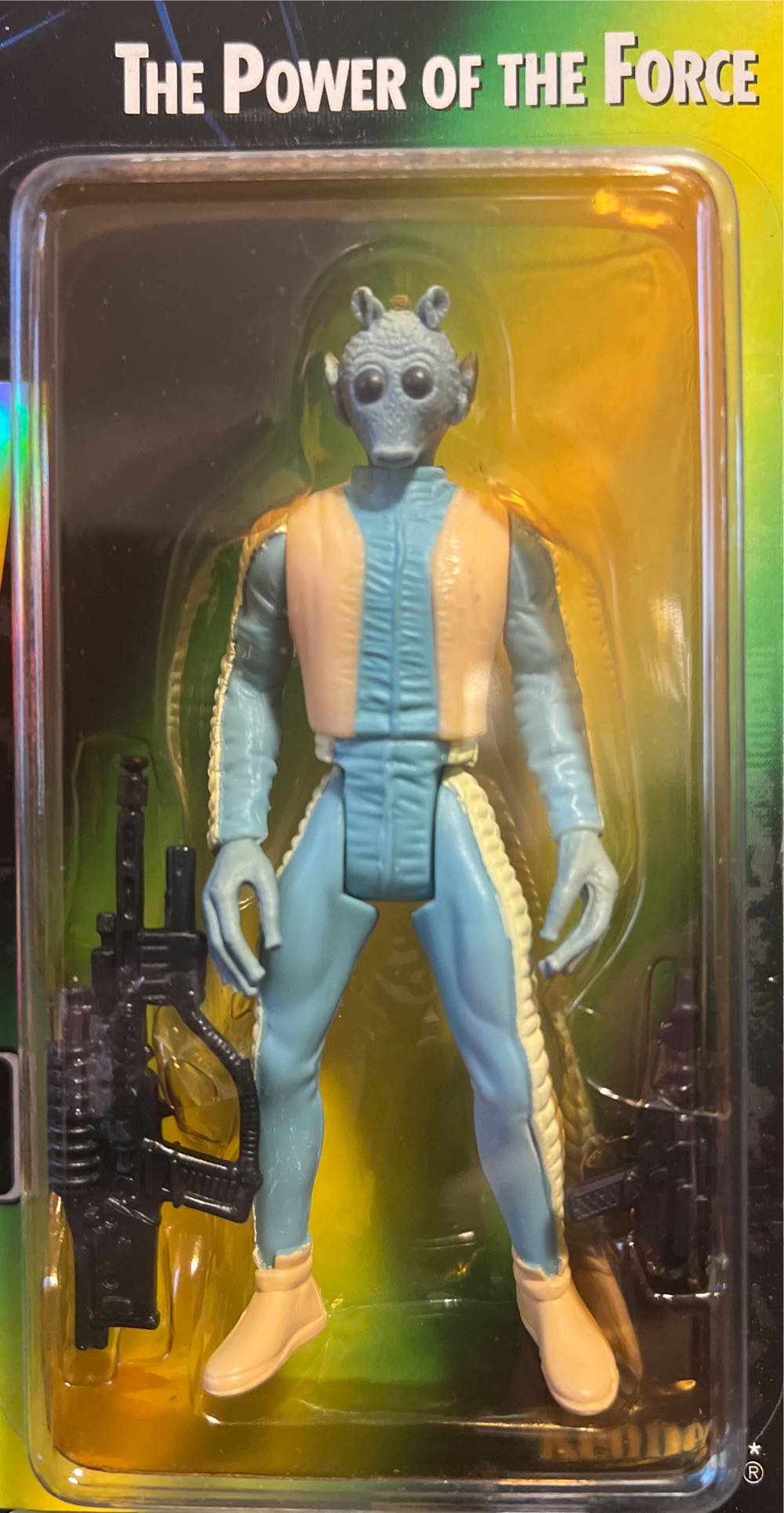 Greedo with Blaster Pistol - Hasbro (Star Wars Power Of The Force (Green Card)) action figure collectible [Barcode 076281696065] - Main Image 2
