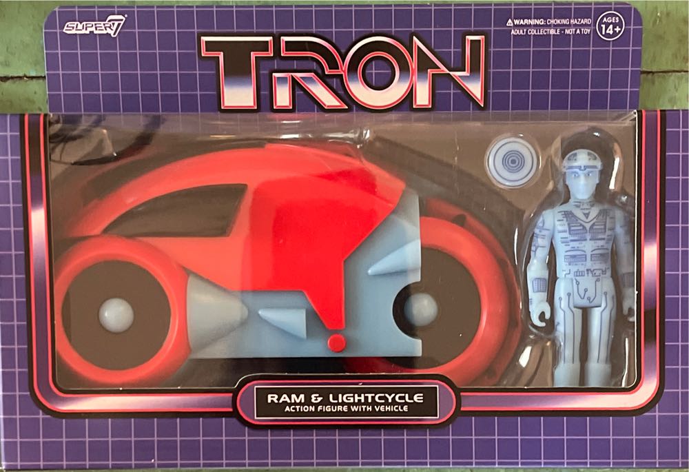 Ram & Lightcycle Tron Reaction Super 7 - Super 7 action figure collectible [Barcode 840049829992] - Main Image 1