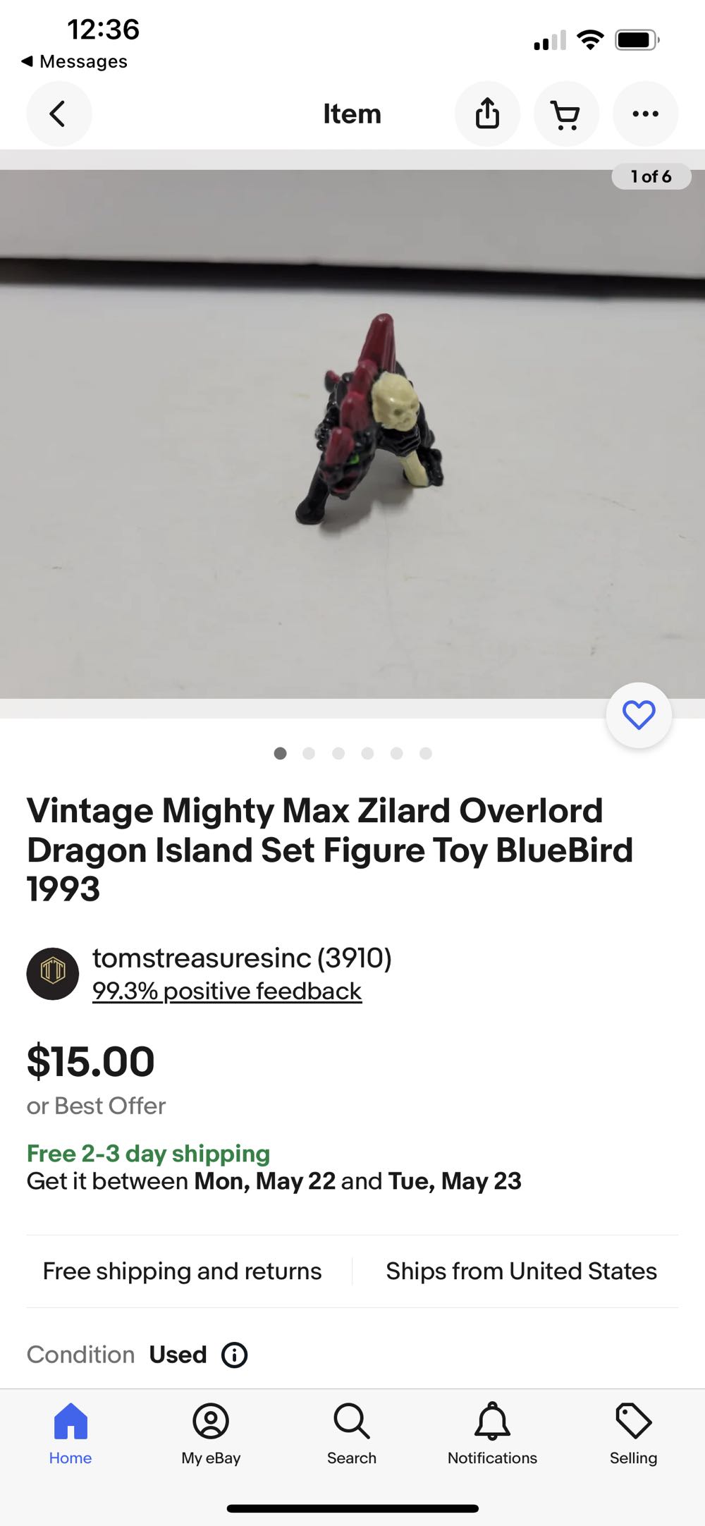 Mighty Max Zilard Overlord Dragon Island Set Figure Toy BlueBird 1993 - Bluebird (Mighty Max) action figure collectible - Main Image 3