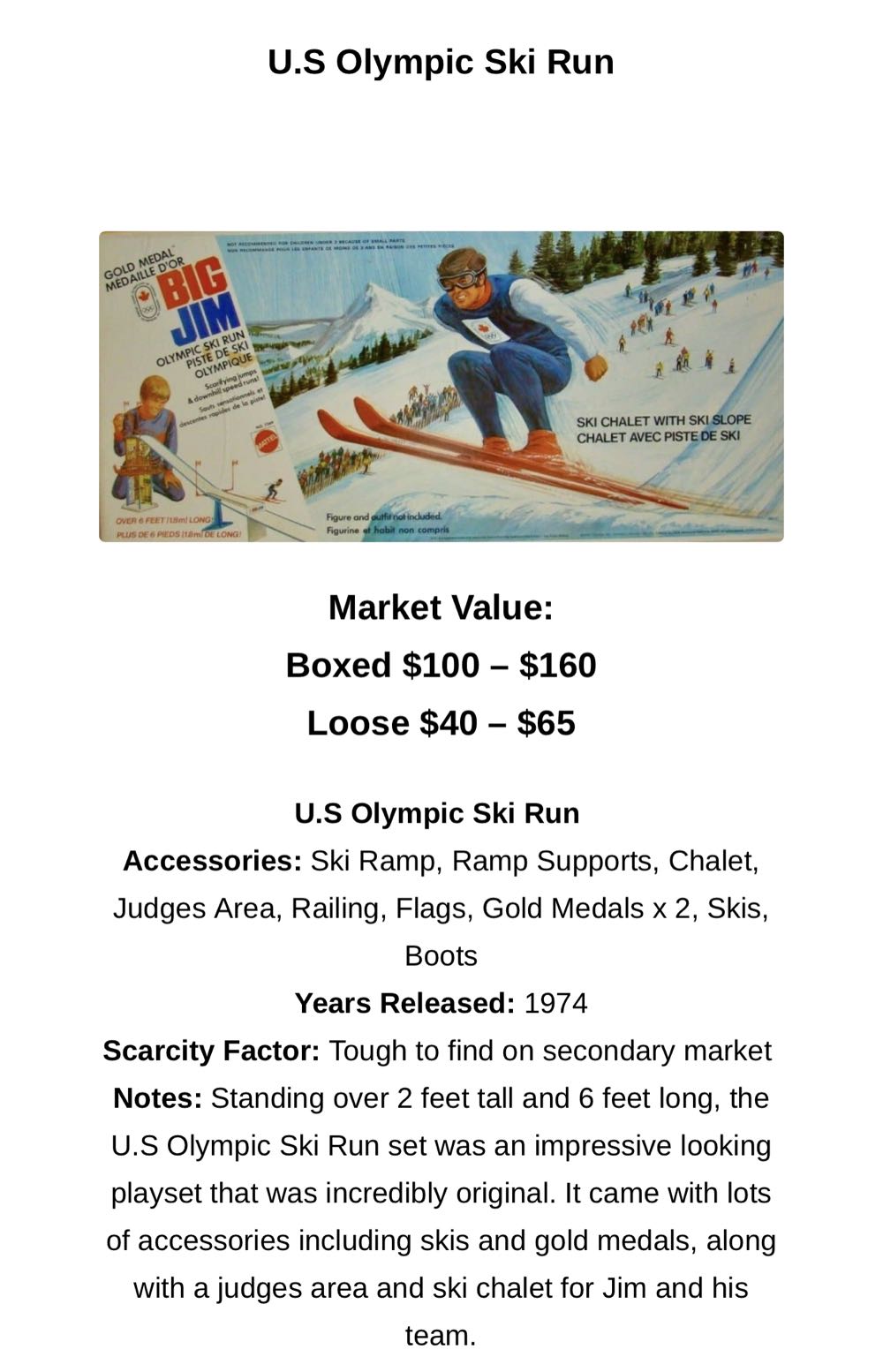 Big Jim: US Olympic Ski Run And Jump Set - Mattel (Big Jim) action figure collectible - Main Image 3