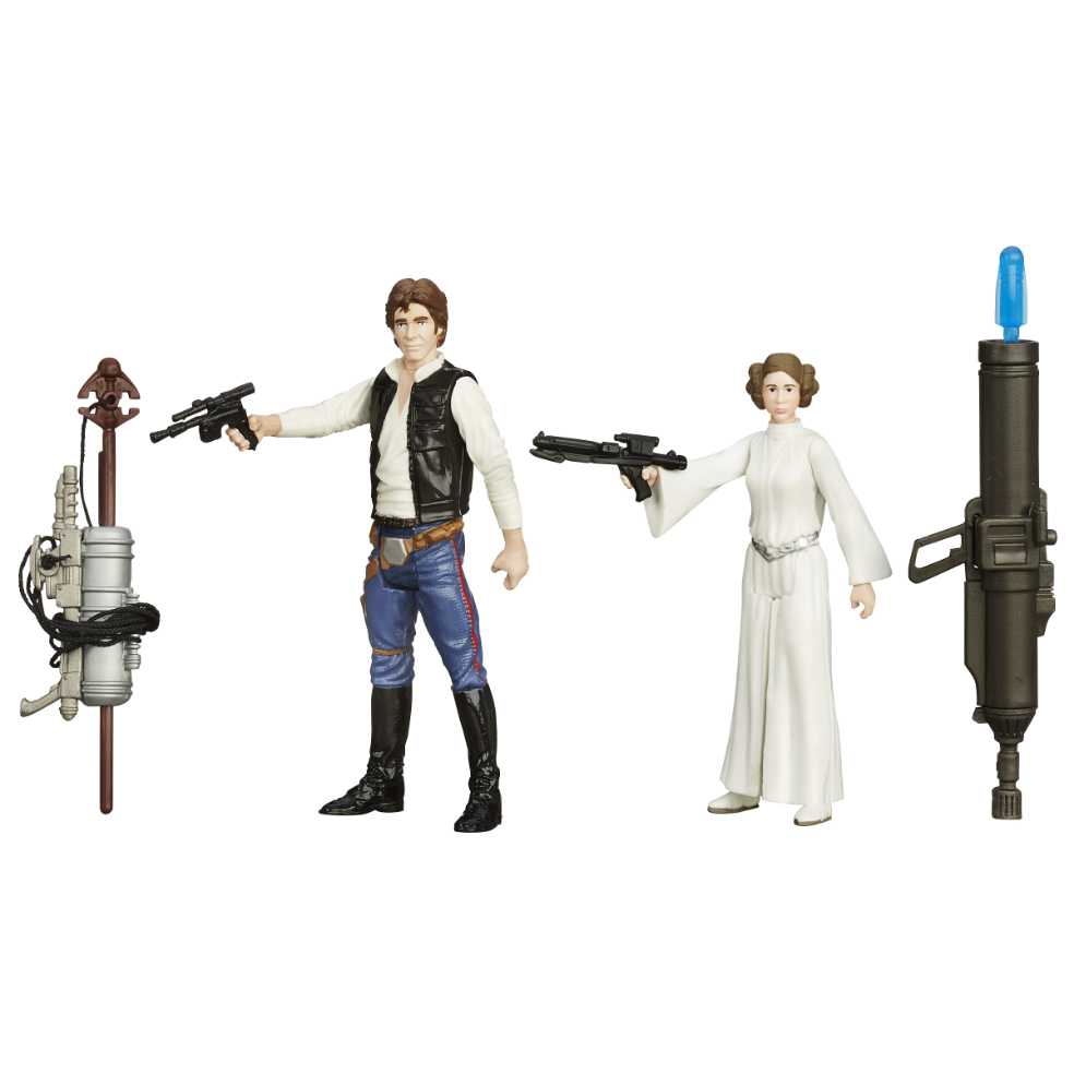 Han Solo Vs Princess Leia - Hasbro (Star Wars - A New Hope) action figure collectible [Barcode 5010994920364] - Main Image 2