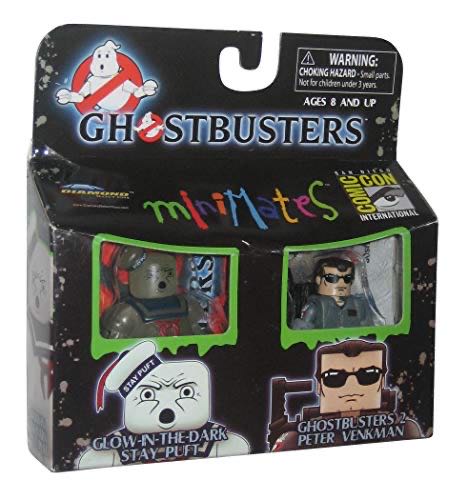 Minimates Sdccsan Diego Comic-con Exclusive Ghostbusters 2-pack Peter Venkman And Stay Puft Marshmallow Man Glow-in-the-dark  action figure collectible [Barcode 699788809921] - Main Image 1