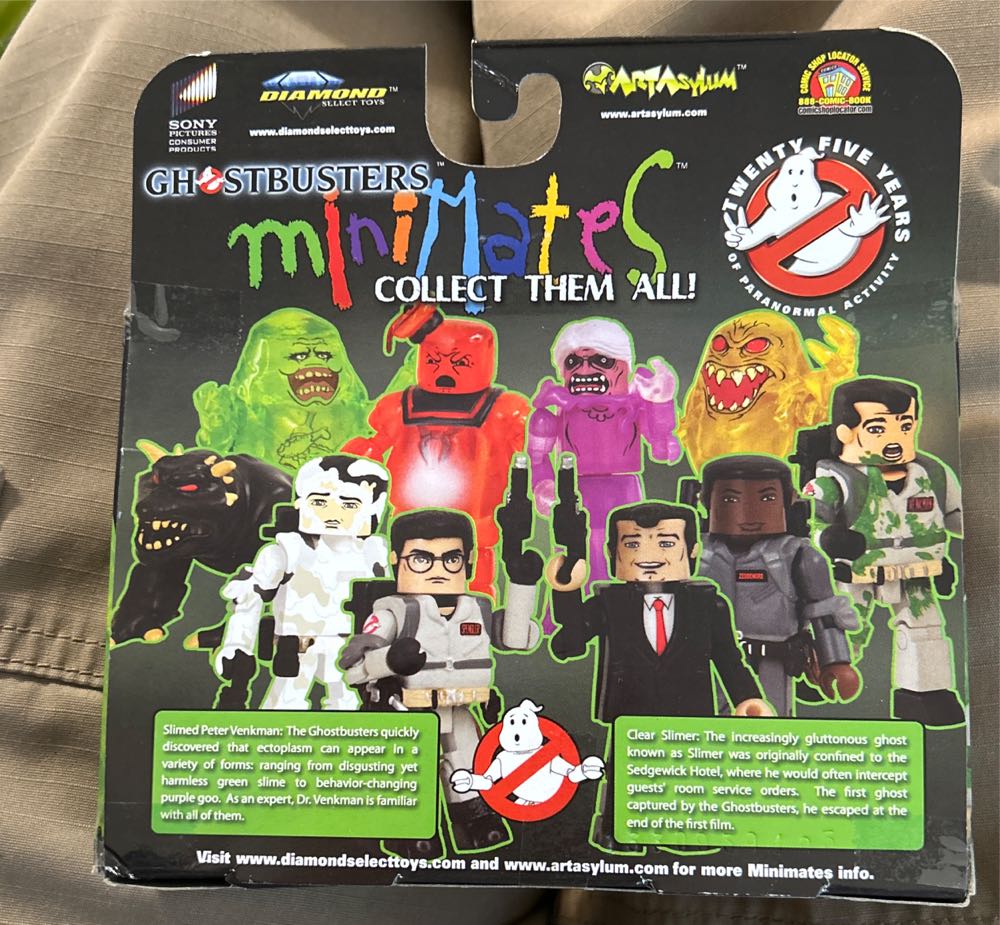 Ghostbusters Mini Mates Sliimed Peter Venkman And Clear Slimer - Art Asylum / Diamond Select action figure collectible [Barcode 699788809785] - Main Image 2